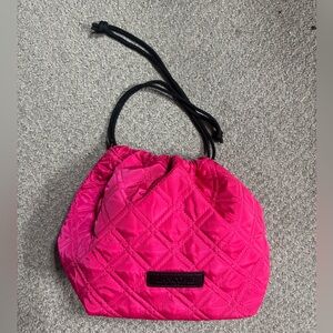 Lancôme Pink Quilted Women's makeup jewelry Bag NWOT